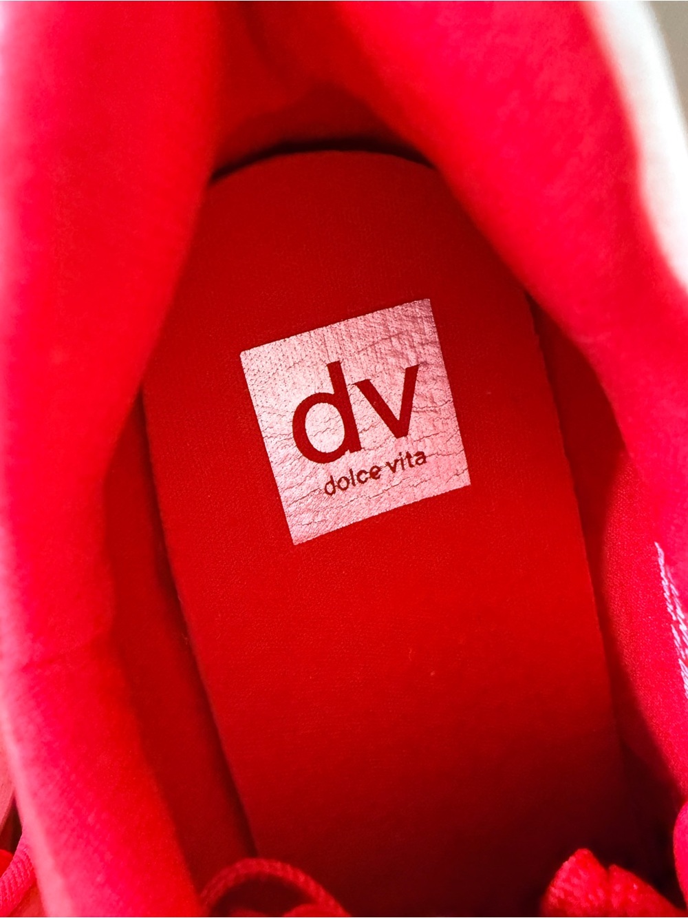 DV by Dolce Vita Quantum Faux Leather Retro Lace Up T-Toe Sneakers Red Size 9 - Picture 6 of 10
